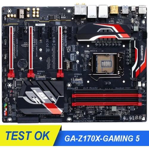 GIGABYTE GA-Z170X-Gaming 5 Mainboard LGA 1151 Intel Z170 DDR4 HDMI SATA 6Gb/s USB 3.1 USB 3.0 ATX Intel Used Desktop Mainboard