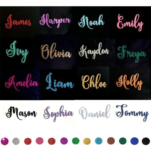 Personalised Text Name Iron On Patch Premium Heat Transfer Vinyls Custom Letters for Clothing T-Shirts Babysuit Bridesmaid Label