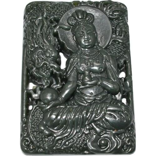 Jadeite Duck Guan Lucky Amulet Pendant, Jadeite Jade Jewelry