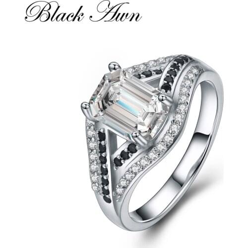 Fashion Anillos Mujer 925 Sterling Silver Jewelry Trendy Wedding Rings for Women Engagement Ring Femme Bijoux Bague Femme C085