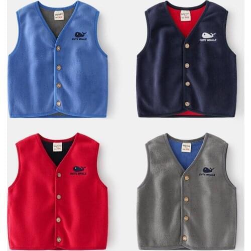 2021 Hot Baby Boy Vest Waistcoat for Boys Kids Vest Without Sleeves Child Polar Fleece Warm Thick Children Casual Outerwears