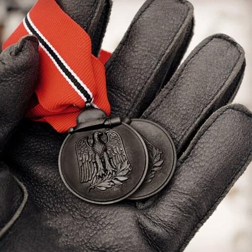 RUSSIAN USSR SOVIET Type 57 Winter Combat Medal Souvenir Badge Brooch Pin