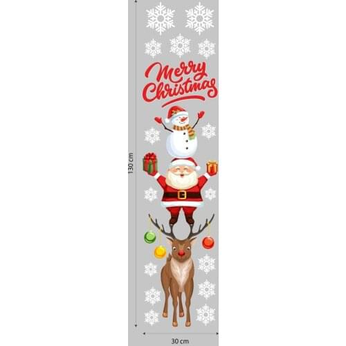 CRNT0151 window sticker Christmas 100%, display cabinets stores, without glue, repositionable and reusable at will