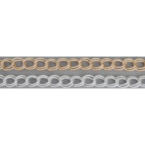 New Promotion 19X17mm 1m/lot Plated Silver/Light Gold Aluminum Chain For Necklaces Bracelet DIY Jewelry Findings & Craft Making