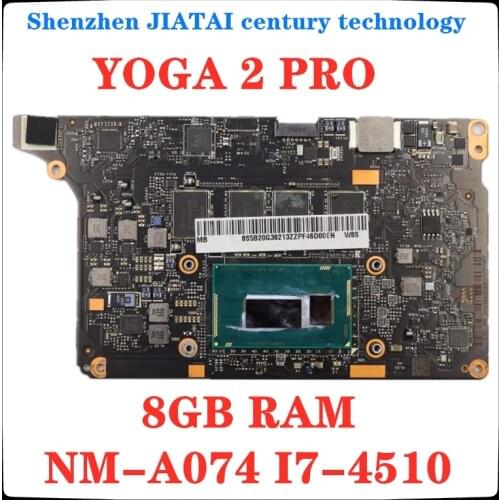NM-A074 for Lenovo Yoga 2 Pro Laptop Motherboard 5B20G38213 VIUU3 I7-4500/i7-4510U CPU 8GB RAM original motherboard Test OK