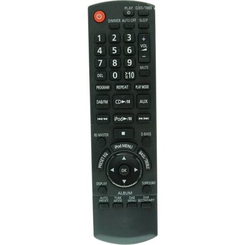 Remote Control For Panasonic N2QAYB000396 N2QAYB000394 SC-HC3DB SC-HC20DB SC-HC10 SA-PM42 Compact Stereo Multimedia audio system