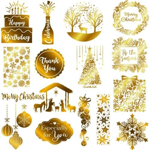 Merry Christmas Winter Wishes Merryand Bright Snow Hot Foil Plate for DIY Scrapbooking Letterpress Embossing Cards Crafts 2020