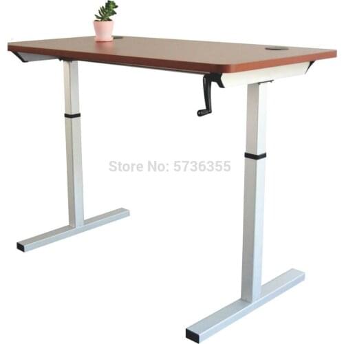Manual height adjustable desk