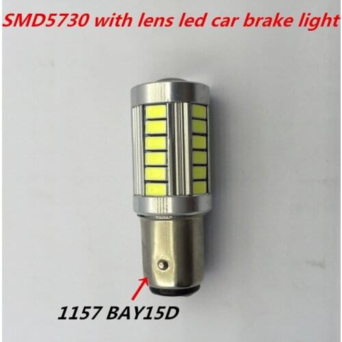 High power 1157 BAY15D SMD5730 with lens led car lights brake light bulb tail lights car parking lights