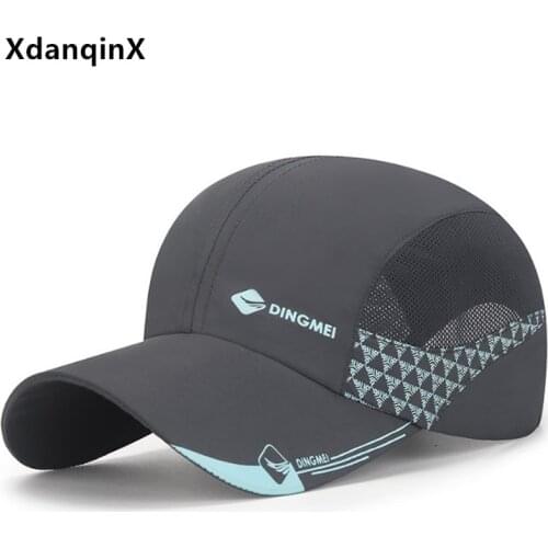 XdanqinX Summer New Mesh Hats For Men Women Ultra-thin Breathable Baseball Caps Snapback Cap Adjustable Size Couple Sports Cap