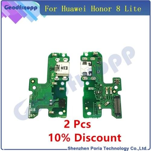 1 Pcs Cable For Huawei Honor 8 Lite USB Charger Charging Port Dock Connector Flex Cable Module Board Microphone P8 2017 Cable