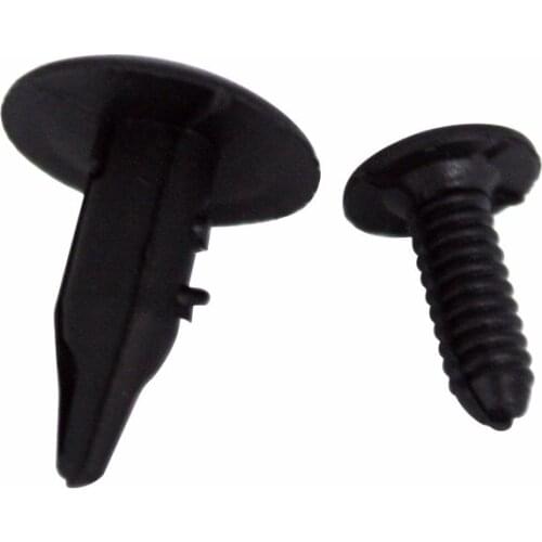 100 Pcs/lot Black 6.3mm Hole Diameter Plastic Rivets Car Door Trim Panel Retainer Clips Auto Bumper Fastener Discount