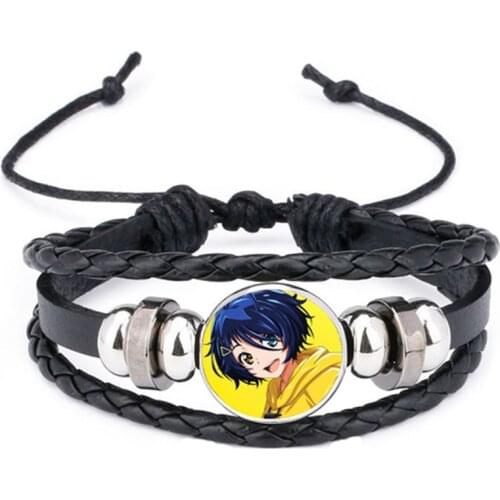 14 Styles Wonder Egg Priority Bracelet Ai Ohto Rika Kawai Momoe Sawaki Neiru Aonuma Cosplay Braided Leather Bracelet Anime Props