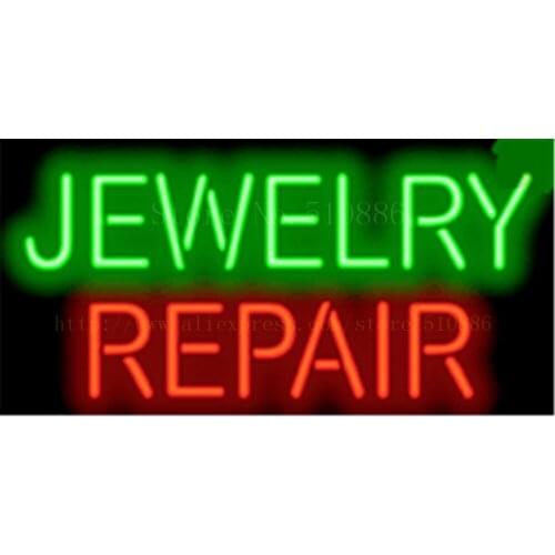 17*14" Jewelry Repair NEON SIGN REAL GLASS BEER BAR PUB LIGHT SIGNS store display Pawn Shop Restaurant Advertising Lights