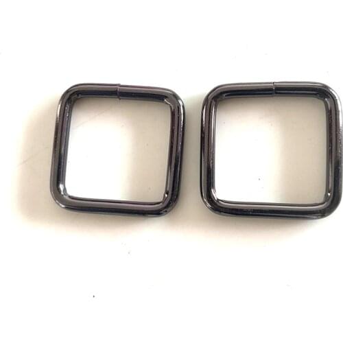 20pcs Gunmetal 25x25mm Zinc Alloy Rectangle Rings 25mm inner width Gunmetal Buckle