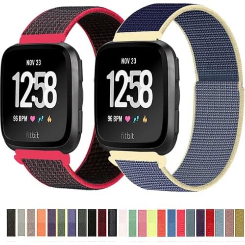 2021 Nylon Loop Woven Strap For Fitbit Versa 3/Sense Smart Watch Band Sport Replace Wristband For Fitbit Versa 3 Correa Bracelet