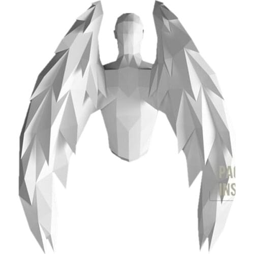 3D DIY silent Angel wings Paper Model Papercraf Home Decor Wall Decoration Puzzles Educational DIY Kids Toys Birthday Gift