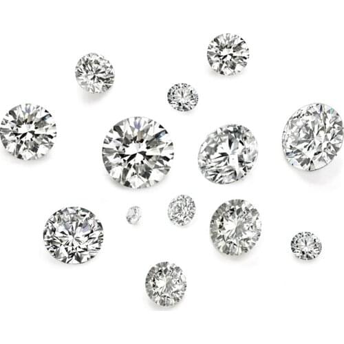 50pcs/set Grade A Cubic Clear Zirconia Cabochons Faceted Diamond for Diy Necklace Ring Jewelry Decoration 1mm,2mm,3mm,4mm,5mm