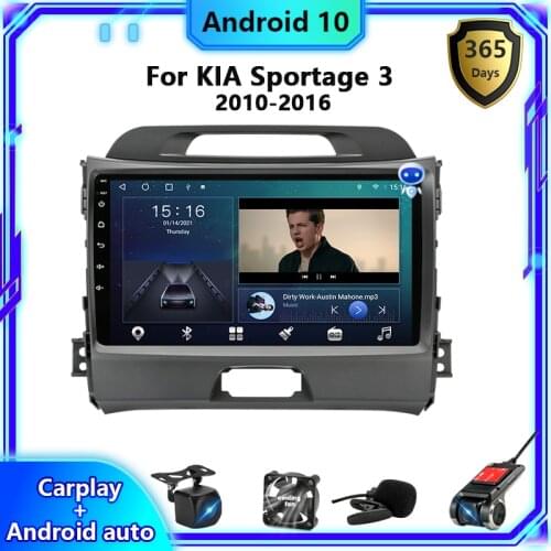 2 din Car Radio Multimedia Video Player For KIA Sportage 3 2010 2011-2016 GPS navigation RDS DSP+48EQ IPS autoradio Android10.0
