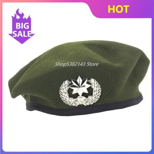 Hot Breathable Metal Badge Star Mesh Beret Sailor Dance Military Hat Performance Walking Travelling Navy Caps for Men Women VL