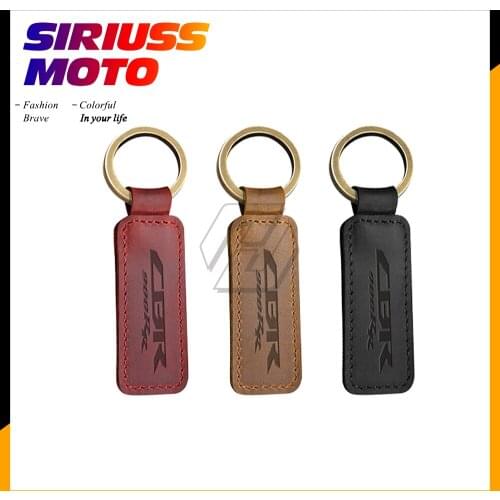 Motorcycle Retro Keychain Cowhide Key Ring Case for Honda CBR900RR CBR 900RR