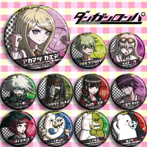 Danganronpa V3: Killing Harmony Monokuma Akamatsu Kaede Bedge Bag Badge Button Medal Brooch Pin Souvenir Cosplay Props 1 Set