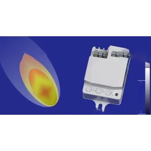 Radar Switch Sensor 20M human vehicle 5.8G Microwave Light Sensing Distance Time adjustable motion sensing switch range sensor