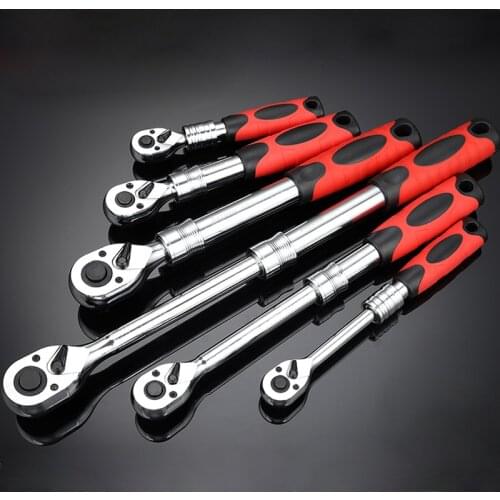 1/4,3/8,1/2" 72 Teeth Ratchet Handle Wrench Scalable Socket Wrenches CR-V Universal Telescopic Socket Spanner Auto Repair Tools