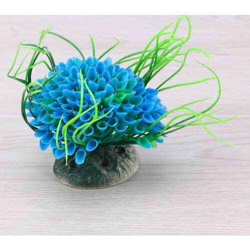 Artificial Eco Friendly Aquarium Fake Water Plants Fish Tank Aquarium Plants Aquarium Accessories (Blue)