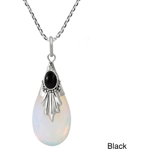 New White Moonstone Pendant Jewelry 2020 Popular Teardrop Drop Pear Shaped Necklace Jewelry Wedding Prom for Women Choker