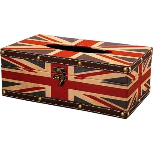TSSAAG Luxury Europe Wood Paper Rack Tissue Box Paris New York Souvenirs Napkin Holder Controller Storage Box Desk Organizer