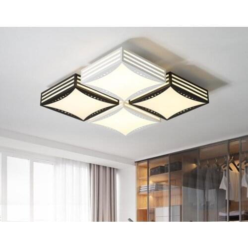 Modern minimalist iron fashion atmosphere creative LED bedroom living room flat pane lighting lamps and lant ceiling lamp LO8169