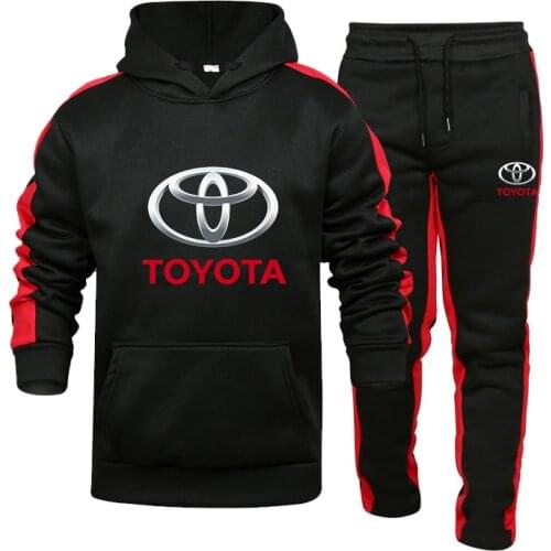 2021 New Men Tracksuit Toyota Car Logo Print Hoodie Suit Sweatshirt&Pant Outdoors Sportswear Harajuku Comfortable Men Women Sets