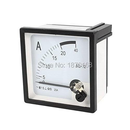 SQ-72 AC 0-20A SQ72 Square Panel Meter Gauge Current Analogue Analog Ammeter 72*72mm