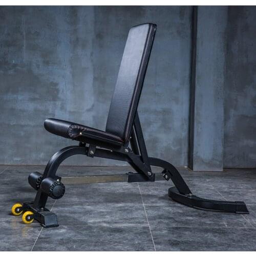 Household Multifunctional Foldable Dumbbell Bench Supine Board Press Chair Sit-Ups Fitness Equipment Exercise Training Free Ship