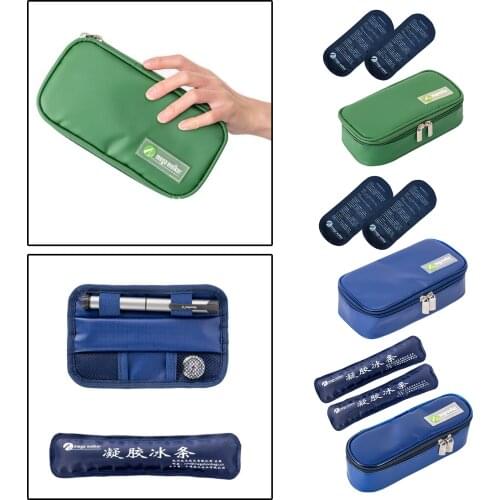 Insulin Cooler Bag Portable Insulated Diabetic Insulin Travel Case Cooler Box Aluminum Foil ice Bag with 2 Gel Ice Packs