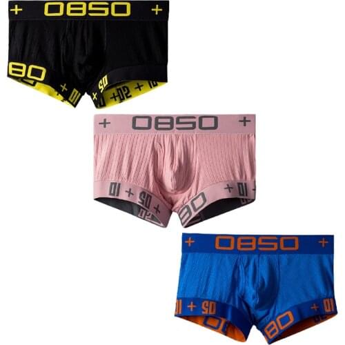 3pcs Men Underwear Boxer Shorts Set Cotton Boxershorts Men Sexy Man Boxers Lot U Pouch Male Panties Comfortable Free Ship BS3104