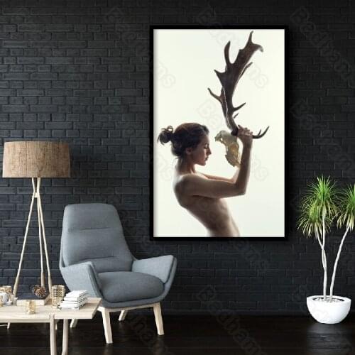 Waterproof Ink Painting Living Room Background Wall Painting Home Decoration Bedroom Painting Girl Art Figure Painting