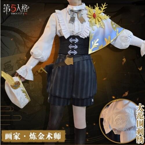 Anime Identity V Edgar Valden Golden Ratio Gold Daily Suit Draceful Dress Cosplay Costume Women Full Set Halloween Free Shipping