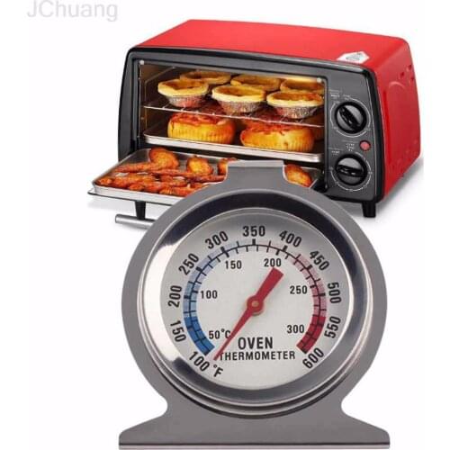 1 pc Stainless Steel 50-300 Celsius Hanger Stand Up Food Meat Dial Oven Thermometer Temperature Gauge Gage Large diameter dial