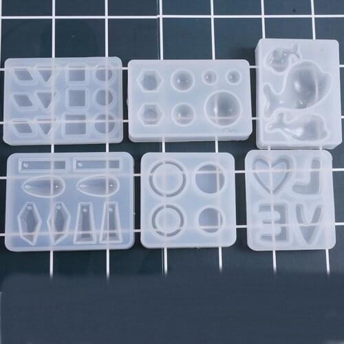 1 PCS Translucent Crystal Glue Silicone Mold DIY Jewelry Making Tool Moulds UV Epoxy Resin Decorative Craft