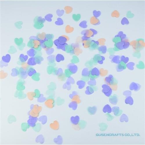 10g/bag white light blue and yellow Heart Paper Confetti Wedding brithday party Balloon Table Decorations Party Event
