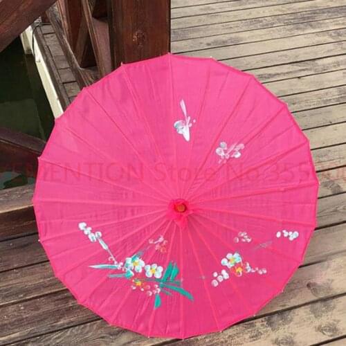 100pcs colorful hand-painted wedding silk parasol Chinese umbrella for bride