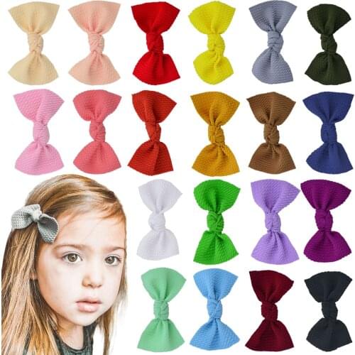 2pcs/lot Childrens Knotted Rabbit Ears Bow Hairpin Side Clip Baby Hair Accessories Handmade Birthday Gift Photo Props