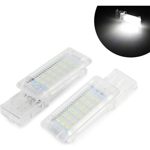 2pcs LED Foot Light Suitcase Glove Box Light For Alhambra Atka Skoda Superb Fast For Volkswagen Golf 5 6 Plus EOS CC Caddy