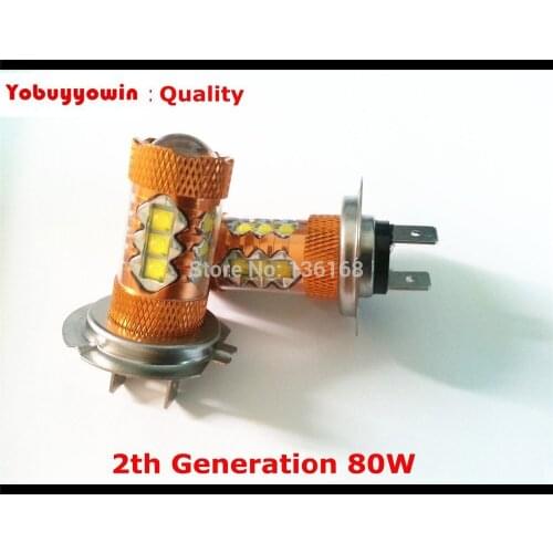 2x80W CREE XB-D Chips LED Nebelscheinwerfer H7 No Error Auto Scheinwerfer Linse Weib uto Lampe Autolampe Birne