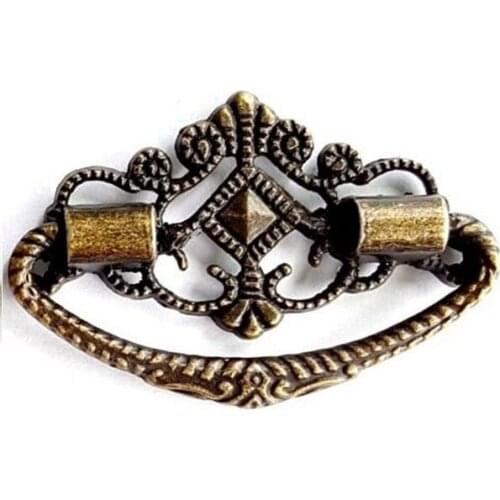 30pcs Zinc alloy metal handle Hardware antique Handshandle plum carton drawer archaize wooden box case door furniture decoration