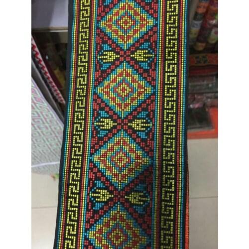 5yard/lot Woven Jacquard Ribbon 10cm gold Geometric pattern LS-7970