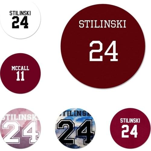 58mm Teen Wolf Stilinski 24 Brooch Pin Cosplay Badge Accessories For Clothes Backpack Decoration Gift