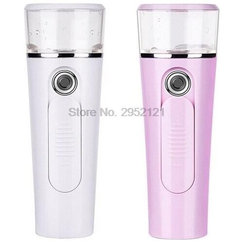 By dhl 50pcs Portable Face Spray Bottle Nano Mister Facial Hair Steamer Ultrasonic Ozone Face Sprayer Cold Beauty Hydrating Skin